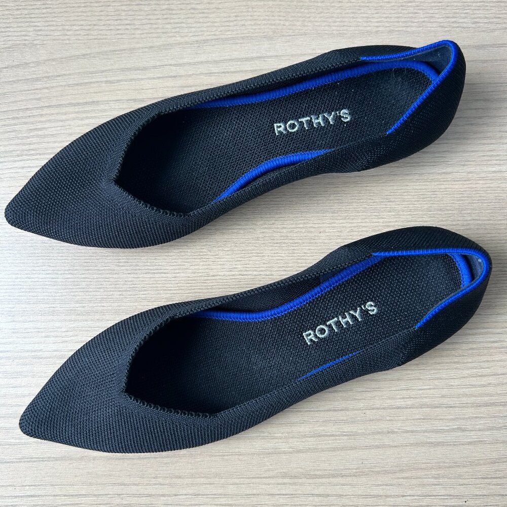 Rothy's Black and Blue Flats